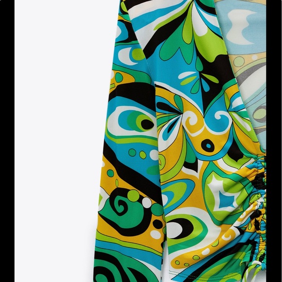 Zara printed skirt SET , coord set ,retro, stretch - Picture 8 of 15